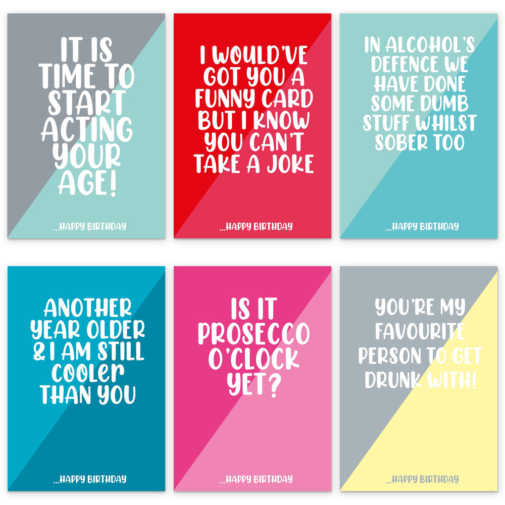 Two toned Alcohol Birthday Card Pack (A5) #1 image